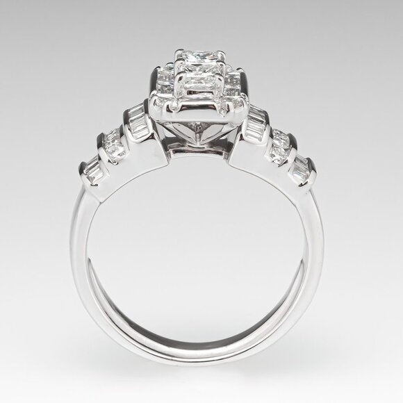 ▶Beautiful CZ 925 Sterling Silver Plated Wedding/Engagement Ring for Women, K977 - Picture 2 of 6